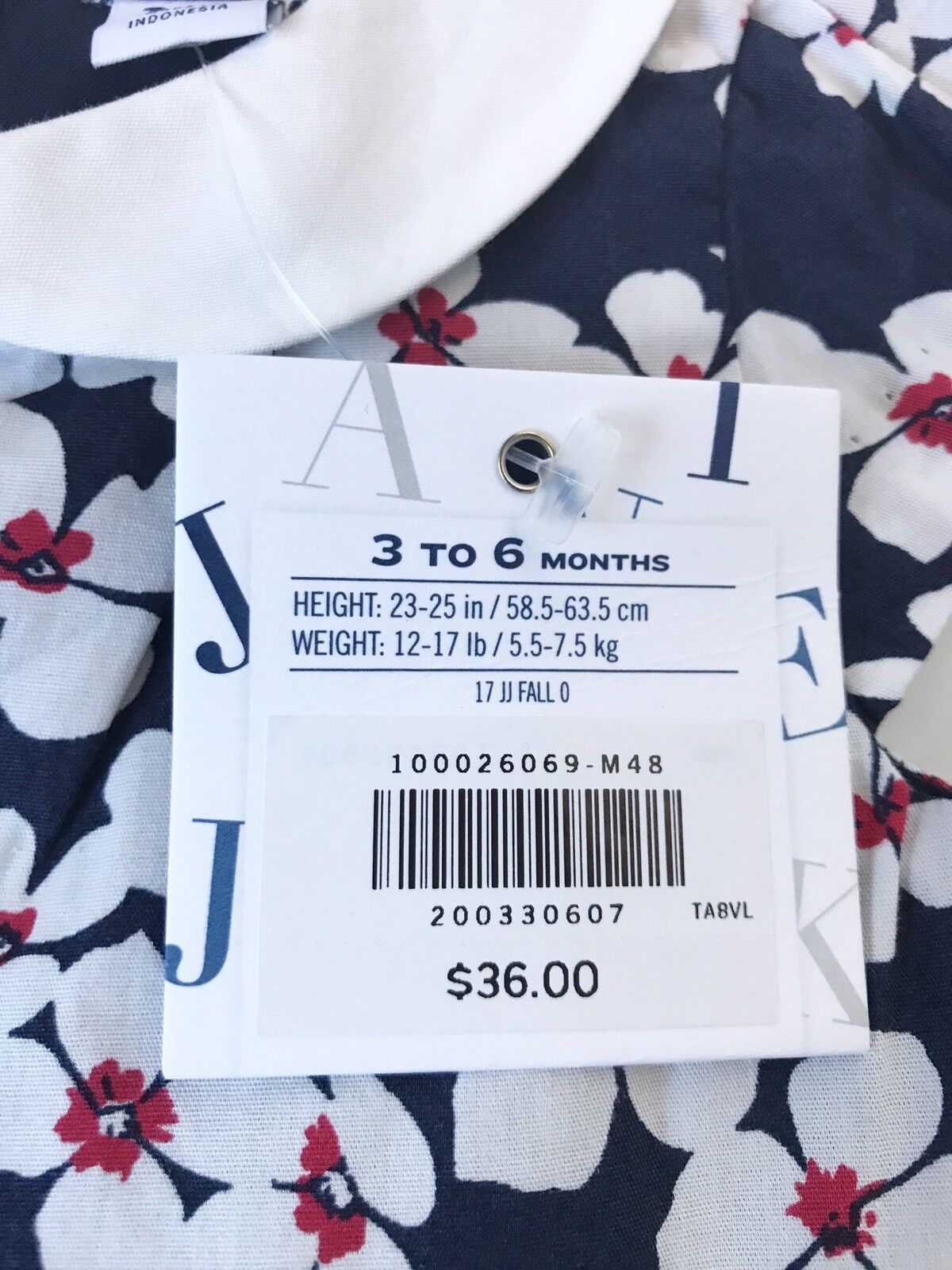 Janie And Jack Flower Collared Dress 3-6 M NWT Retail $36 Price $25