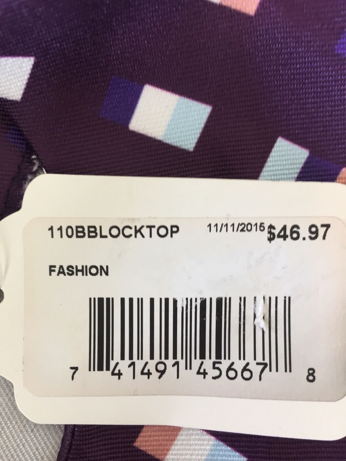 Kingdom And State  Purple Block Blouse. Size S NWT Retails $46.97 Price $22