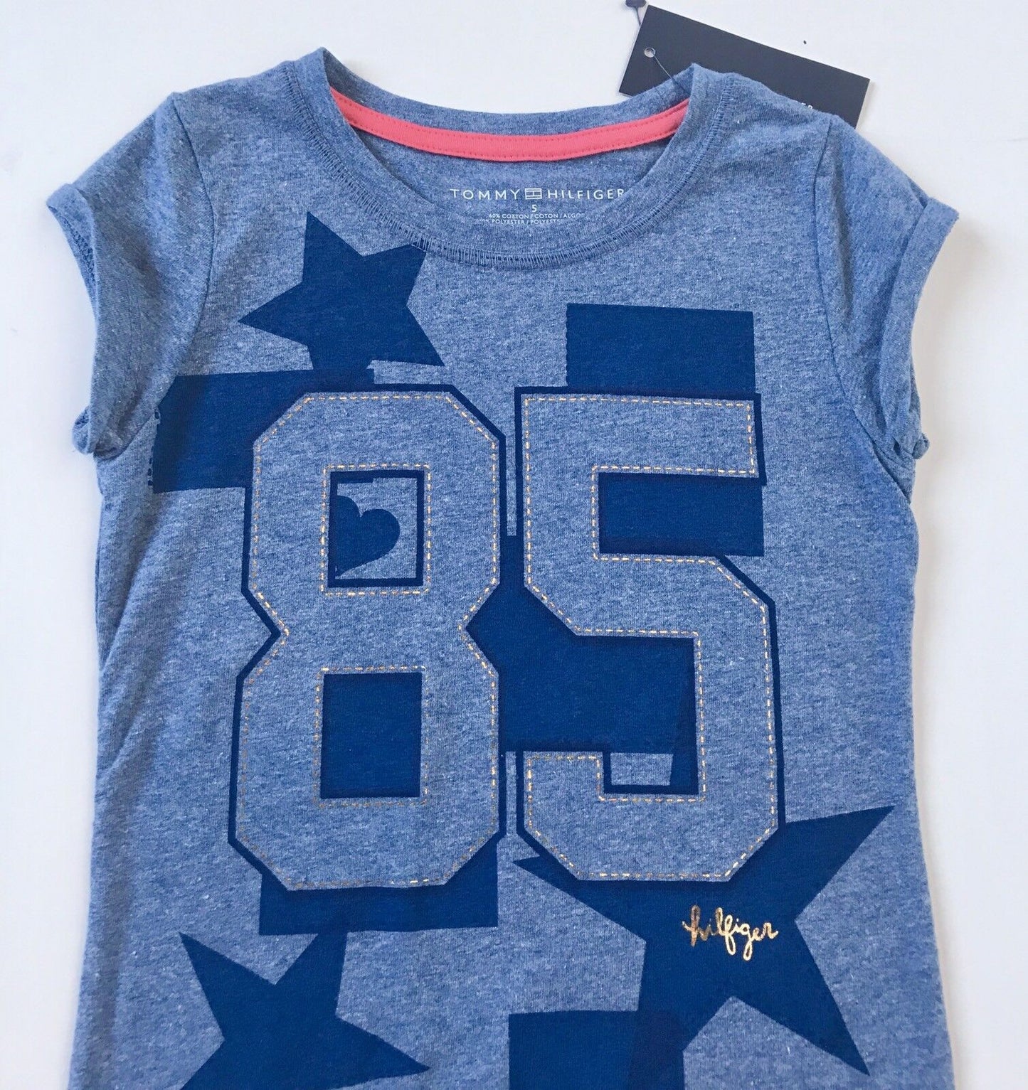 Girls Tommy Hilfiger Girls Navy Heather Tee Retails $17.50 Price $13 NWT