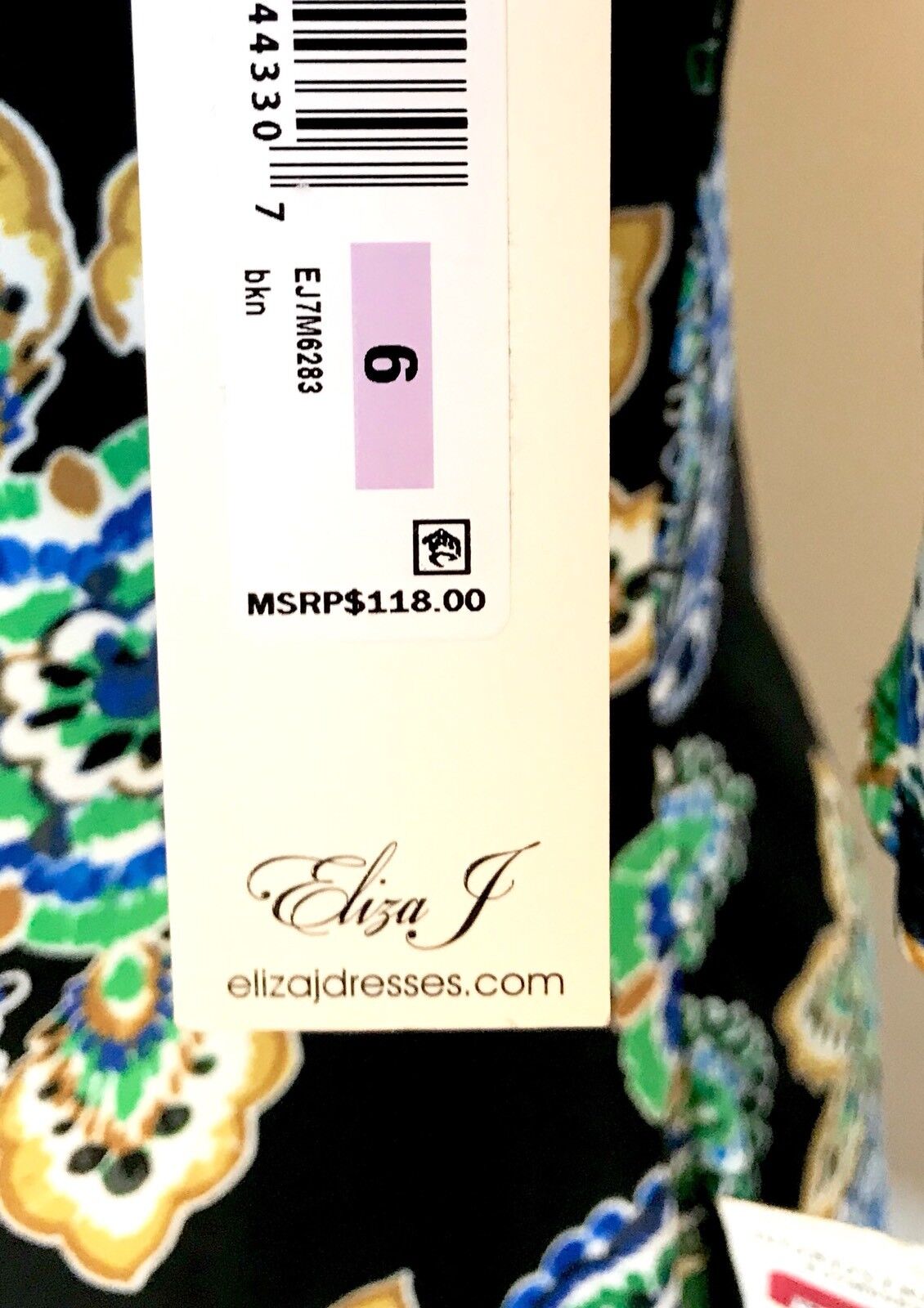 Eliza J Blue Floral Stretch Tunic Dress NWT Retails $118 Price $59 Size 6