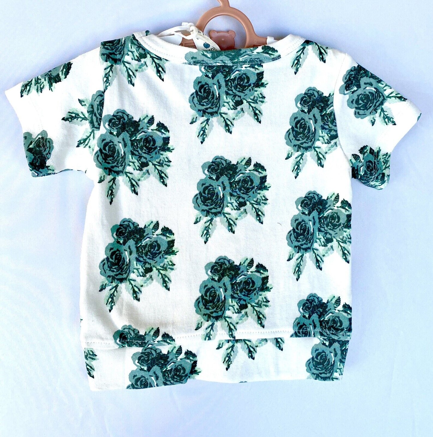 Kate Quinn Organic Cotton Crew Neck Top Price $26 12-18 M Green Rose