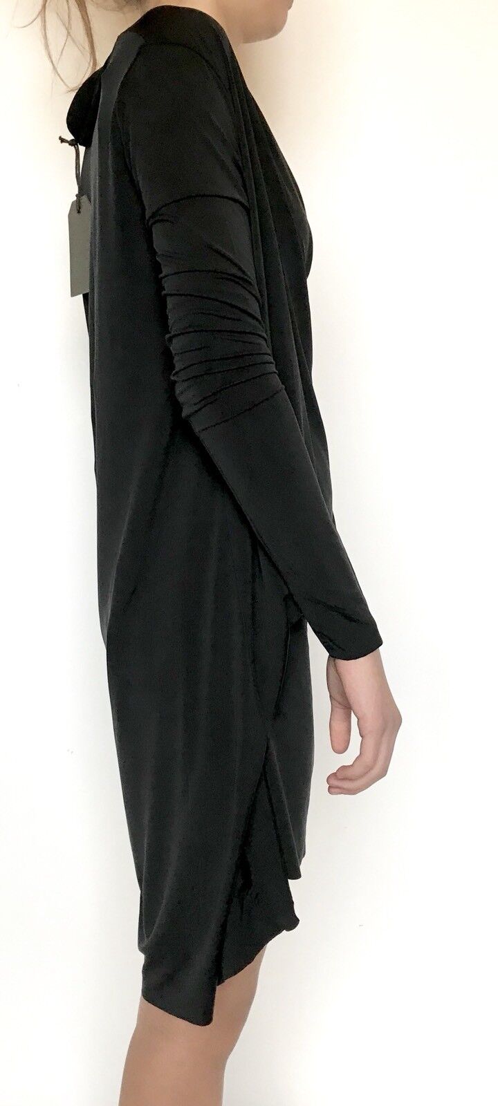 AllSaints Amei LS Black Dress. Retails $215 Price $98 NWT Silky Stretch Size S