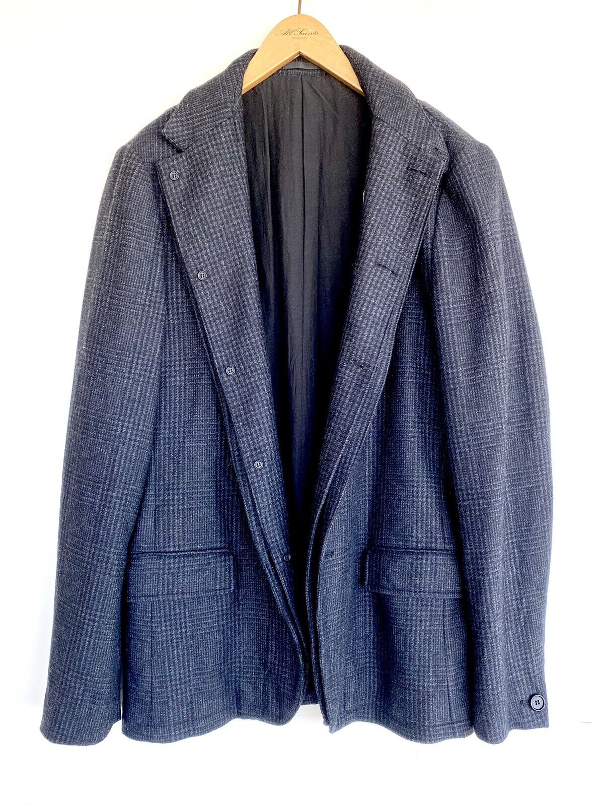 AllSaints Dassow Blazer Wool Mix Size 38 M Retail $505 Price $225 Double Lapel