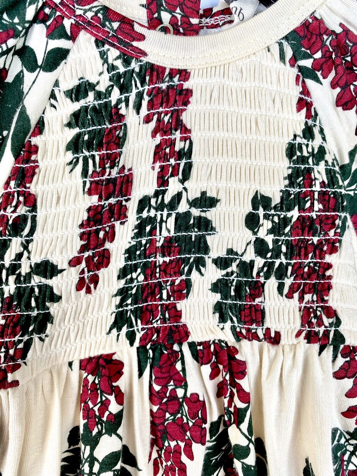 Kate Quinn Bamboo Garnet Wisteria Smock Bubble Romper Retail $38 Price $28 0–3M