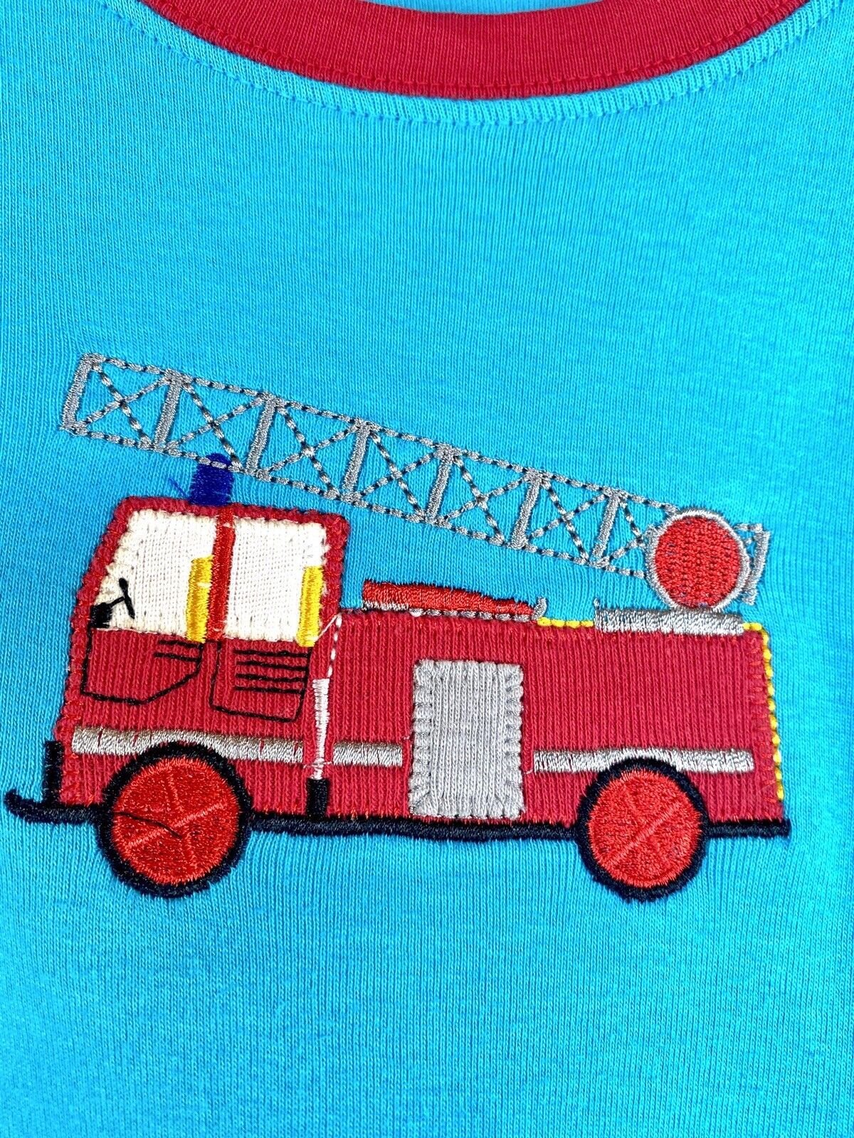 Leveret Appliqué Firetruck Striped PJ’s Age 3 Price $19.50 NWT
