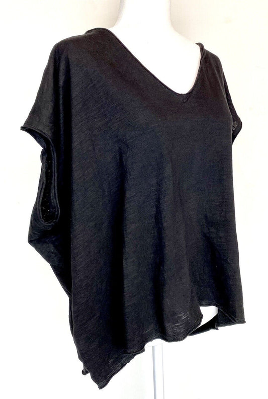Mustard Seed No Frills Oversized black top Retails $39 Price $29 NWT 100% Cotton
