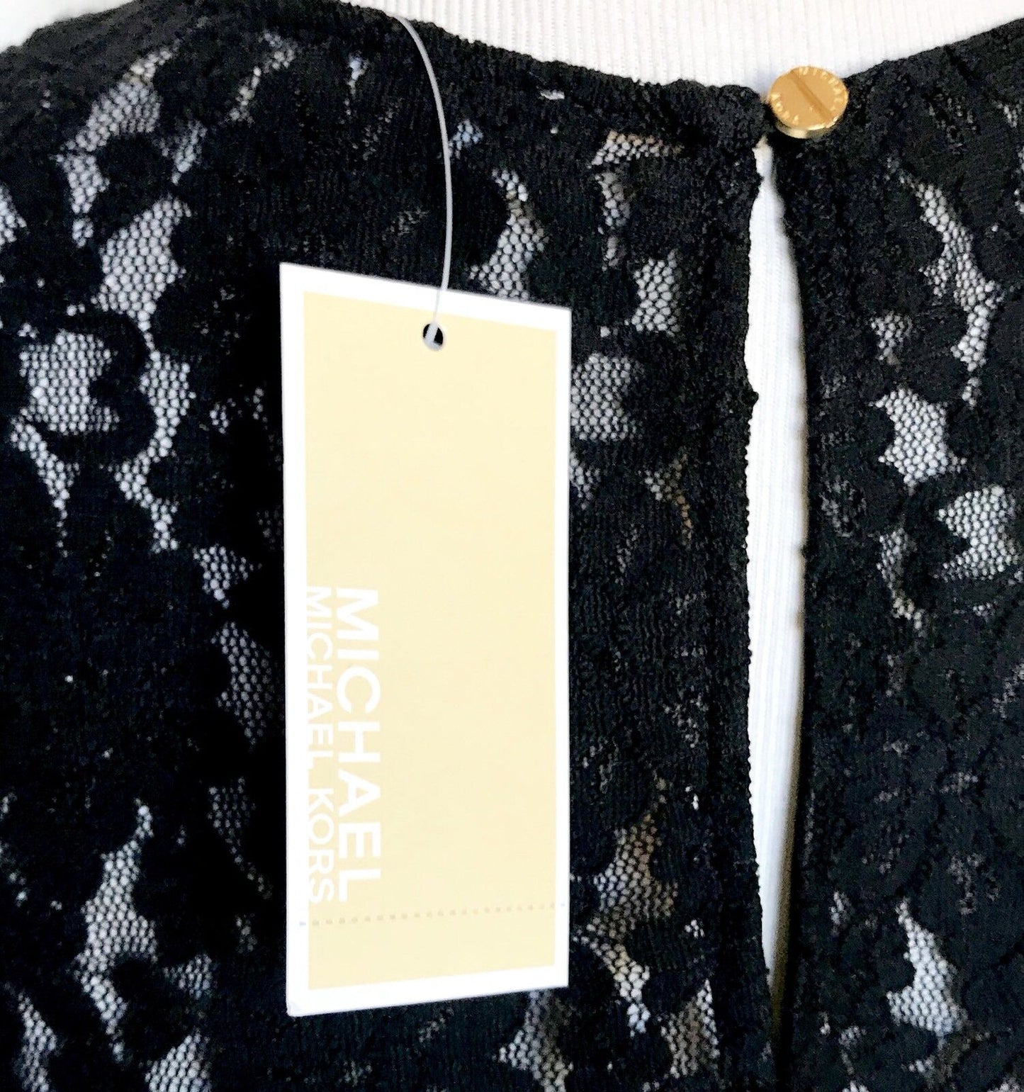Michael Kors Lace & Leopard Top Red & Black NWT Retails $130 Price $$56 Size S