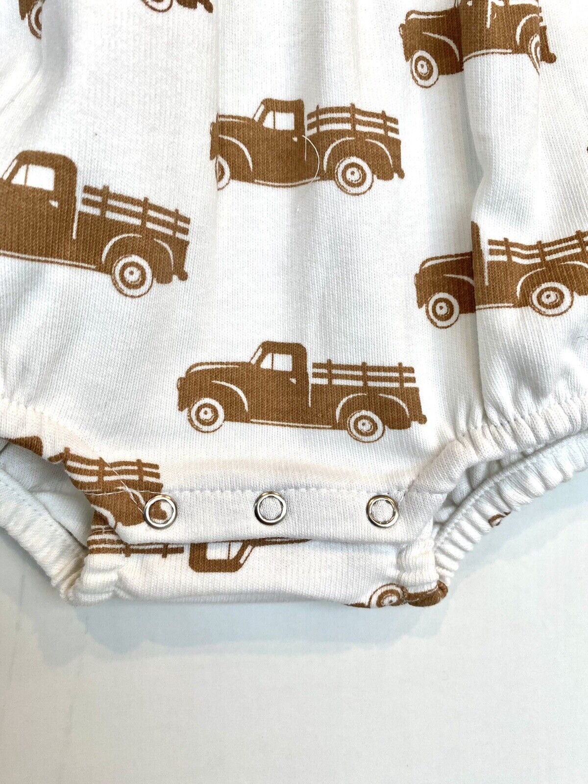 Kate Quinn Organic Cotton Bubble Romper Farm Truck Price $30 6-12 M