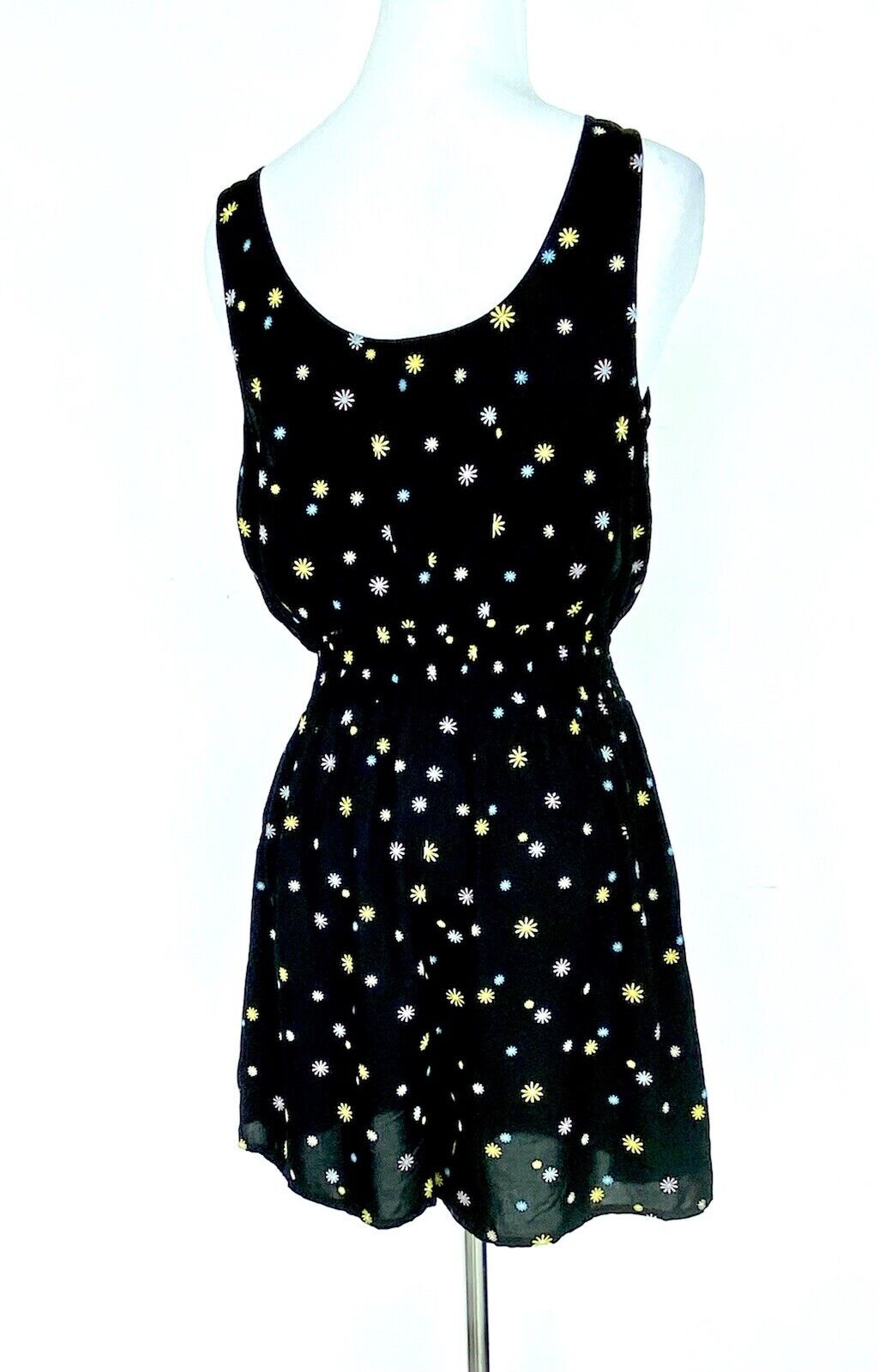 Abound black floral romper Smocked Waist Size S Price $28 NWT