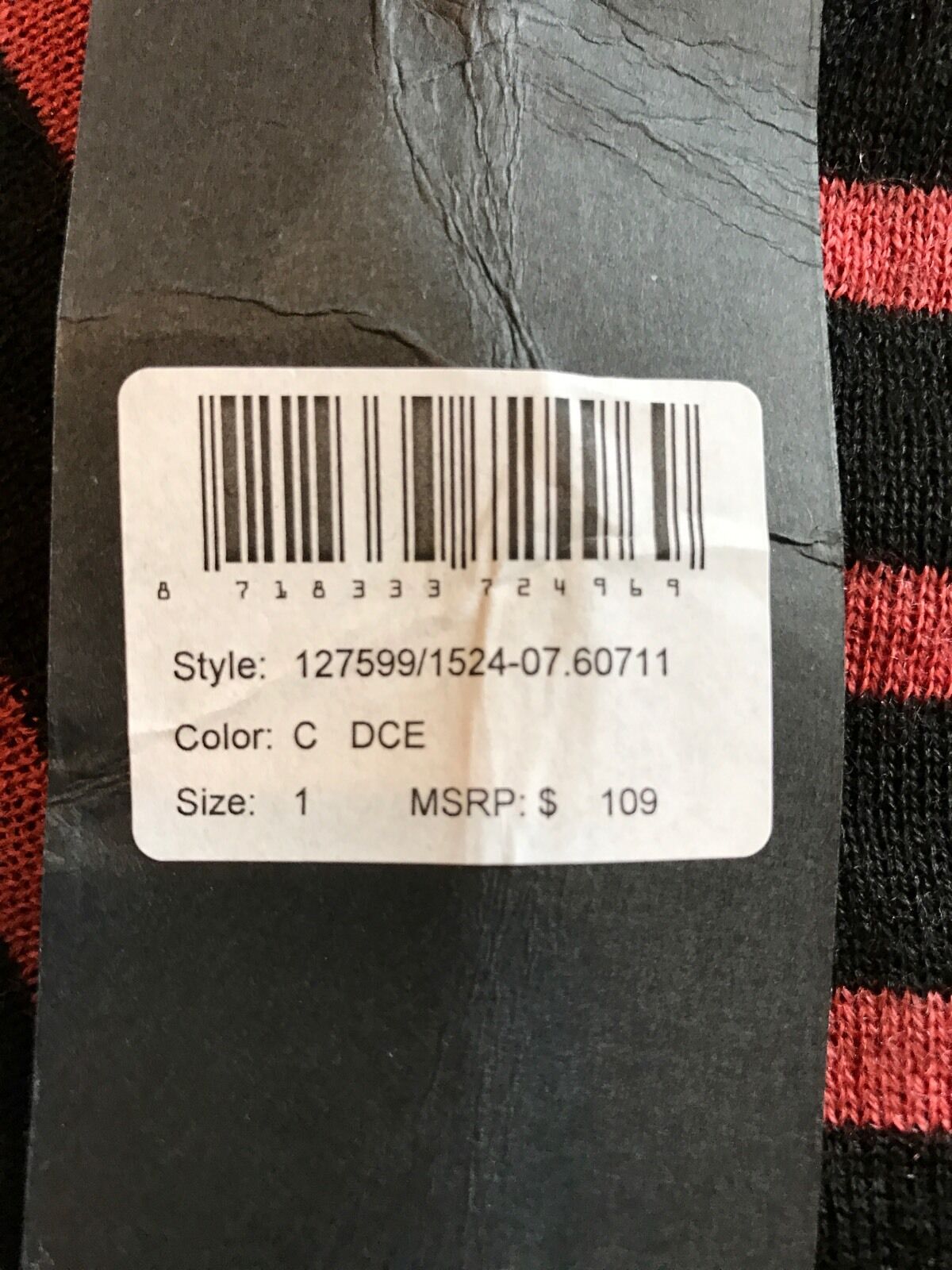 Scotch & Soda Black Stripe Sweater & Necklace NWT Retail $109 Price $50 S