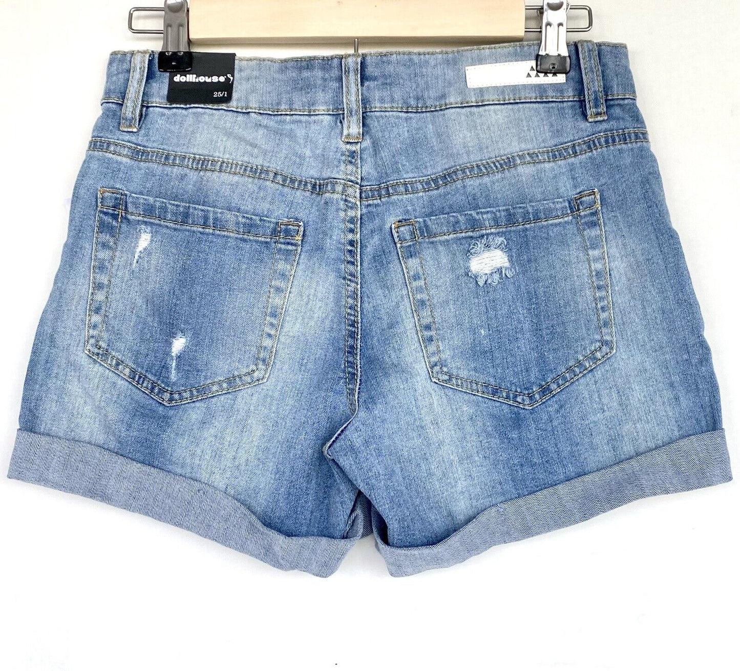 Dollhouse cut off rolled cuff shorts $39 Size 25 Distressed NWT