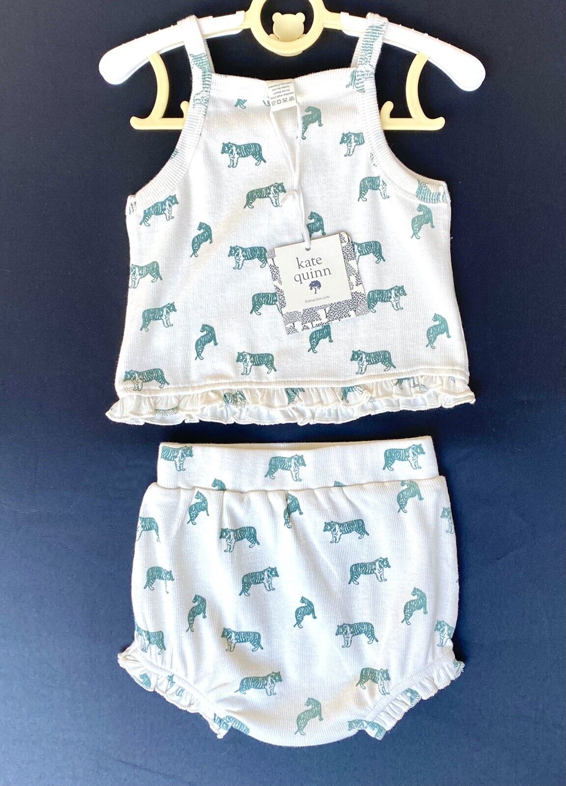 Kate Quinn Organic Cotton Top & Bloomer Set Tiger Retail $42 Price $29 12-18M