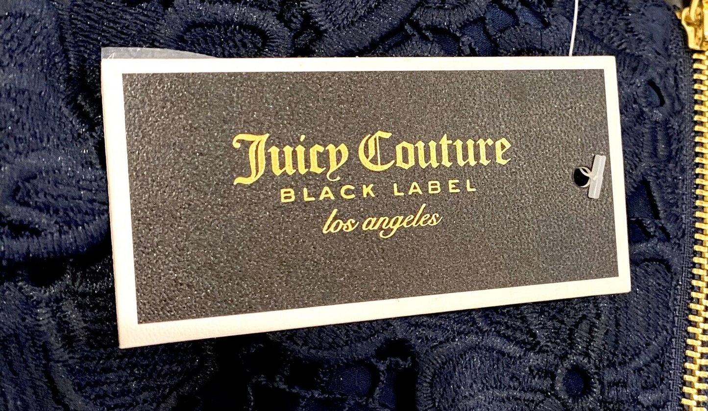 Juicy Couture Black Label Navy Lace Dress 2 Retail 298 Price $69 NWT