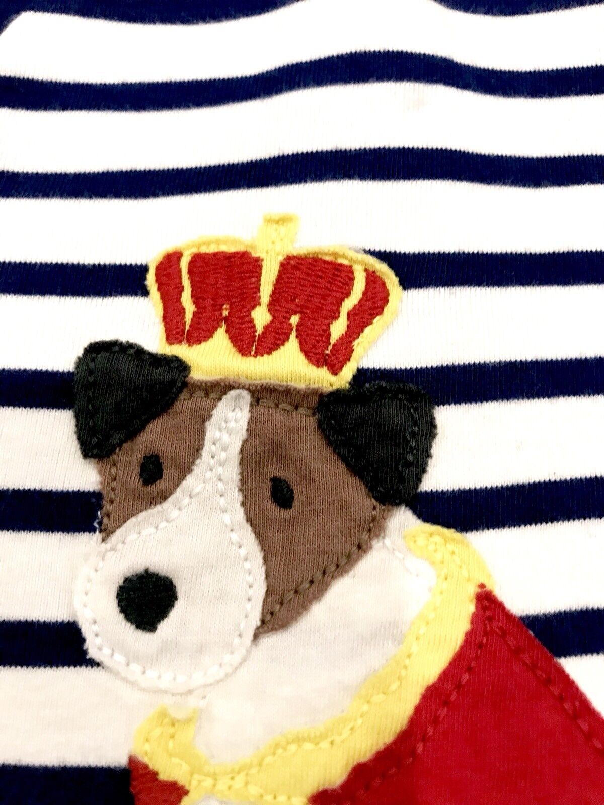 Mini Boden Royal Dog Appliqué Raglan Top 0-3 Month Retail $25 Price $19.50 NWT