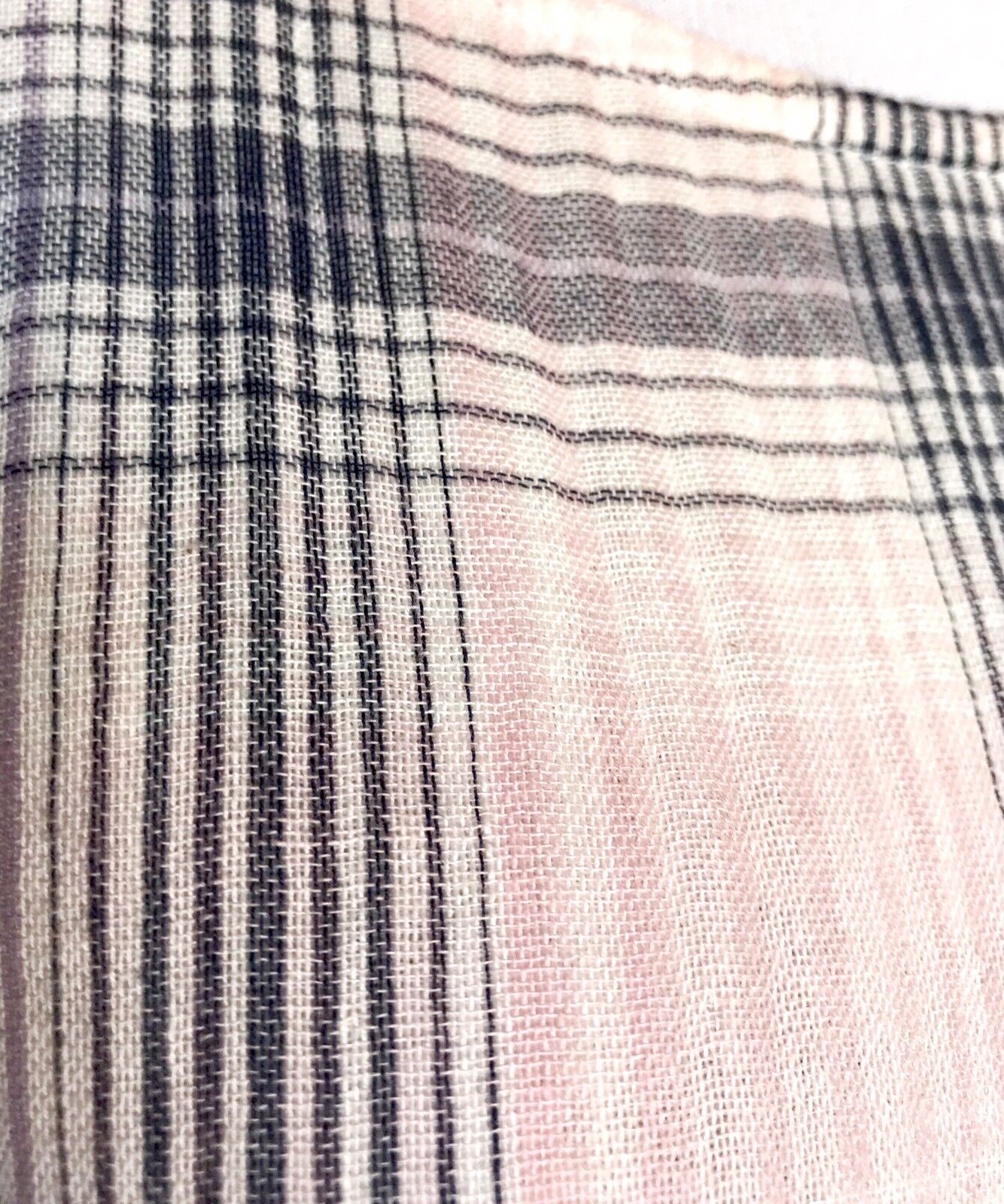 Susina Swing Top Frill Hem. Pink & Grey Plaid Check Size S. NWT Price $29