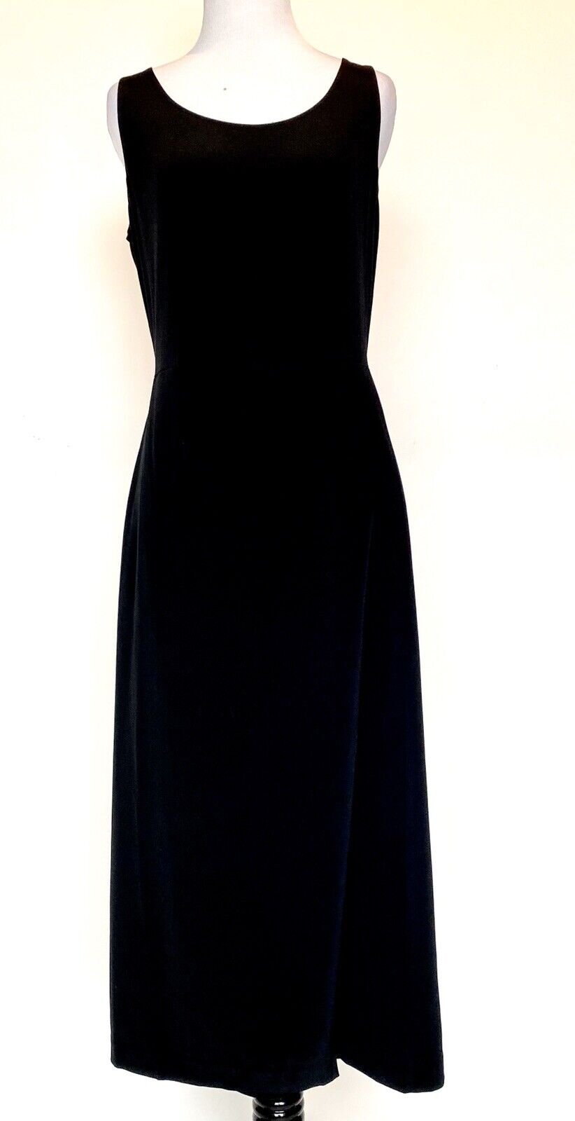 Eileen Fisher Black Wide Leg Wrap Crepe Jumpsuit Retail $348 Price $108 XS NWT