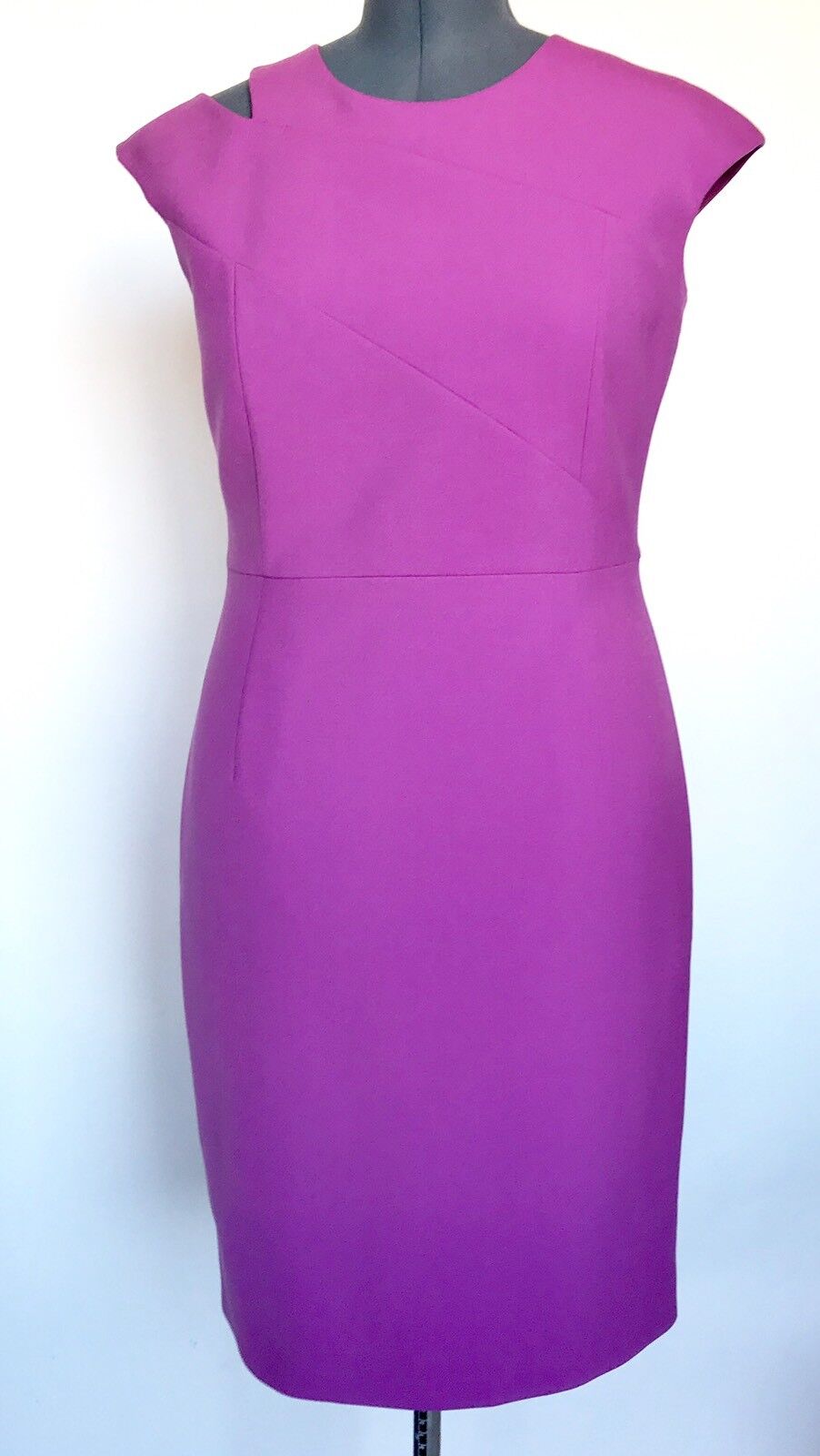 BOSS Hugo Boss Danouk Purple Cutout Sheath Dress Retail $575 Price $225 Size 10