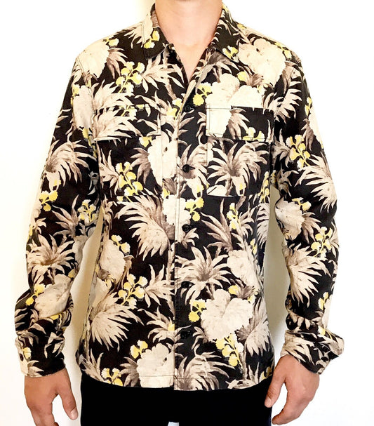 AllSaints Midway Linen Cotton LS Shirt  Retail $195 NWT Price $79 All Saints M