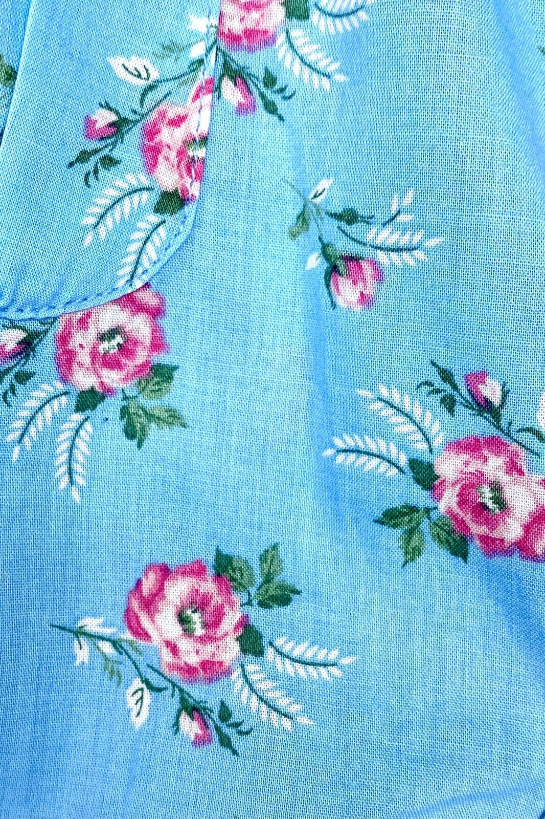 Monsoon London 2 Pc Blue Rose Print Romper & Tee 6-12 M Price $35 NWT Ric Rac