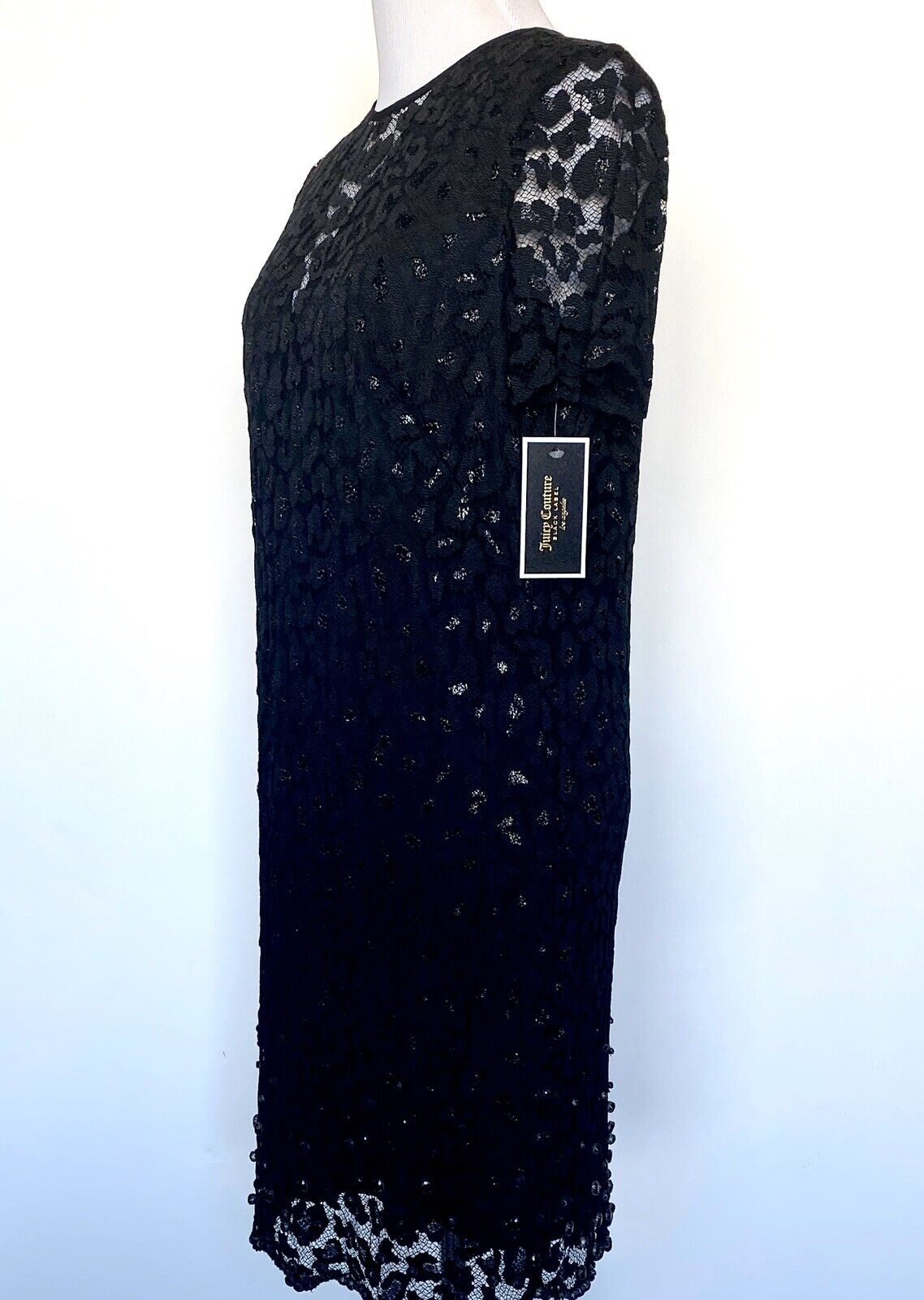 Juicy Couture Black Label Embellished Lace Dress 2 Retail 398 Price $89 NWT