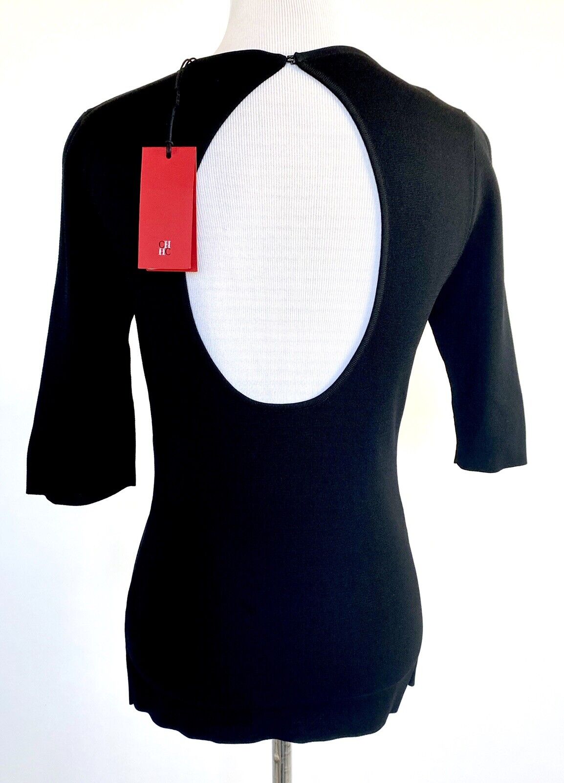 Carolina Herrera Diamanté Bead Keyhole Back Top NWT Retail $315 Price $194 XS