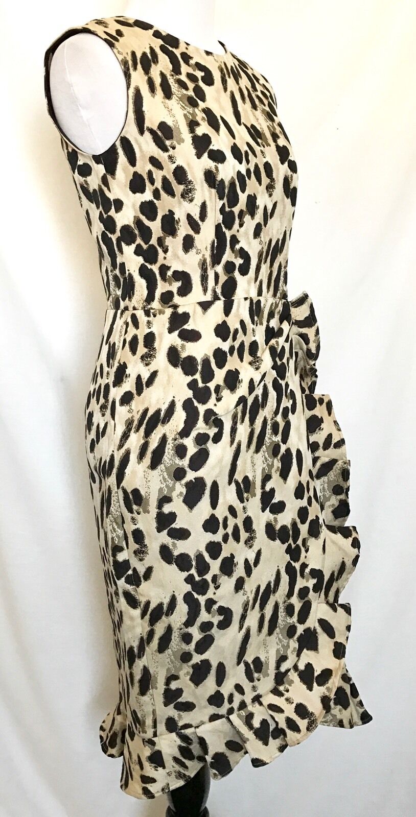 Carolina Herrera Animal Print Ruffle Dress. Retails $860 NWT Price $369 Size 2
