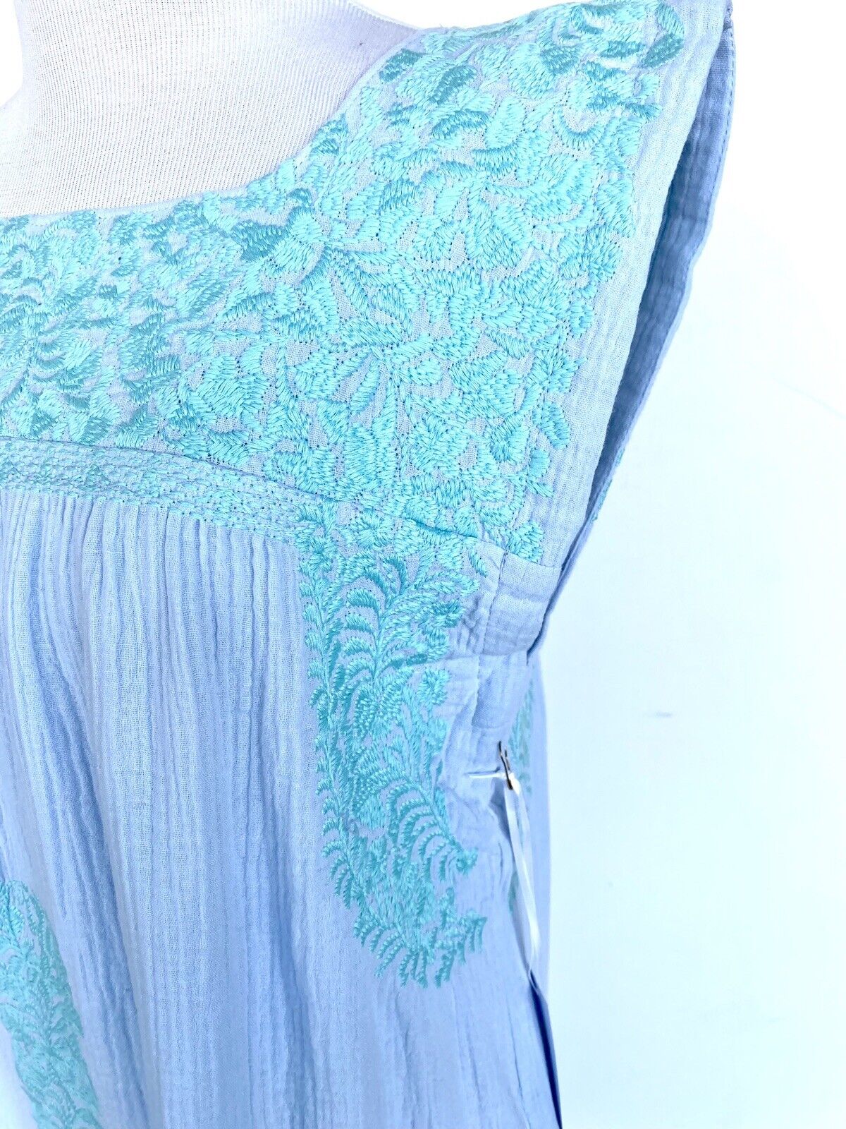 J Marie embroidered Stevie Dress size S Retail $114 Price $65 Cotton blue