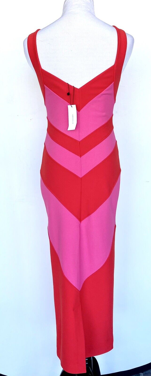 Karen Millen Striped Zip Through cocktail dress Size US 2 Retail $266 Price $165