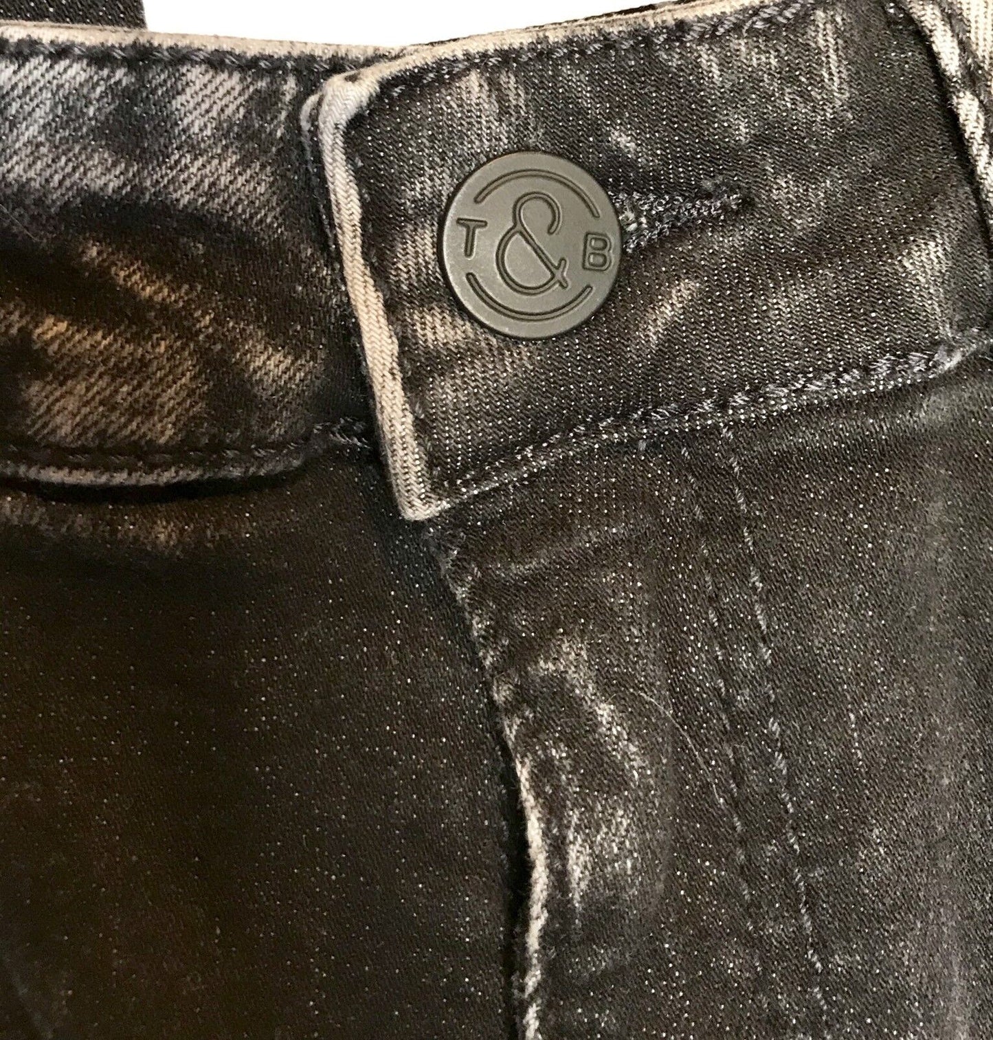 Treasure Bond Black Shadow Wash Zip Back Jeans Age 14 Retail $49 Price $22