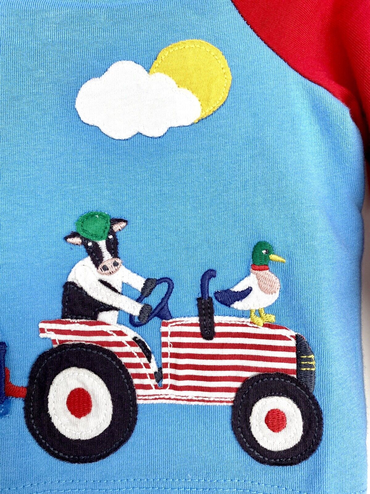 Mini Boden Baby Boden Farm Animal & Tractor Appliqué LS Top. 3-6 M Price $28