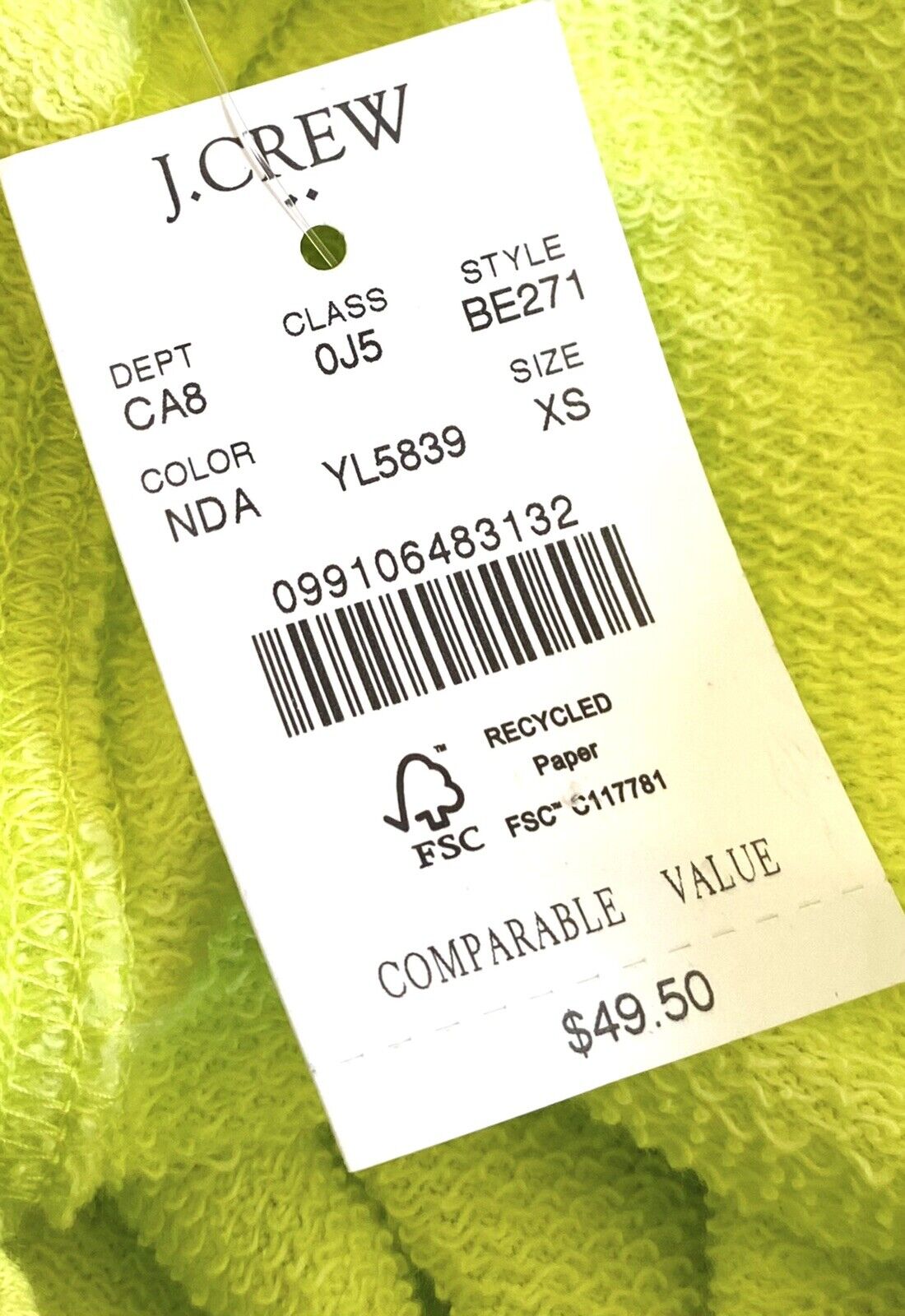 J Crew Relaxed & Soft Malibu Terry Shorts NWT Retail $49.50 Price $26 Size XS