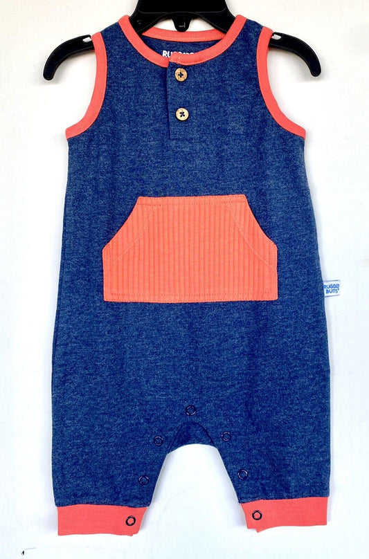 Ruffle Butts ruggedbutts navy pocket romper 0-3 m price $30