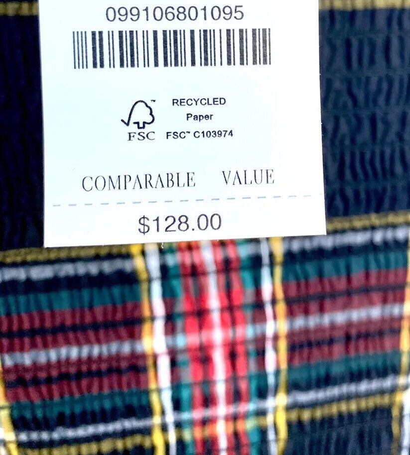 J.Crew Tartan Plaid Smocked Bodice Size M Retail $128 Price $69 Cotton Poplin