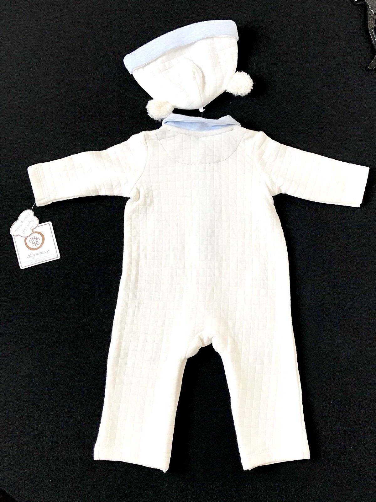 Little Me 2 Pc White Bear Outfit & Hat 6M Retail $32 Price $22 NWT