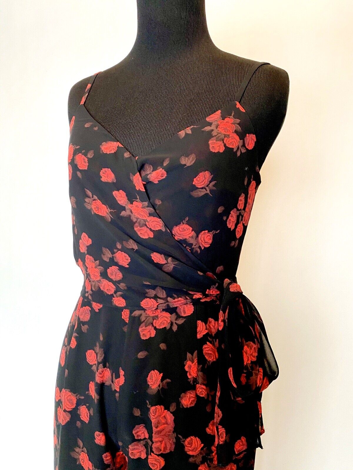 Michael Kors Black & Red Rose Jumpsuit NEW Retail $155 Price $79 Sz P (XS)