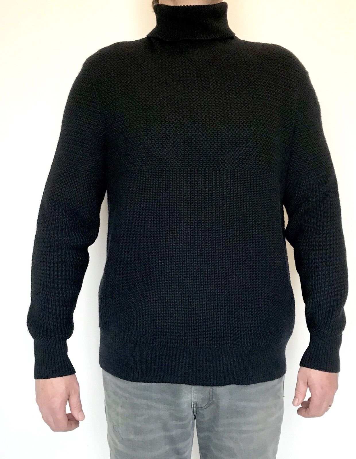AllSaints Karnett Ink Navy Roll Neck Sweater Retails $178 NWT Price $78  L