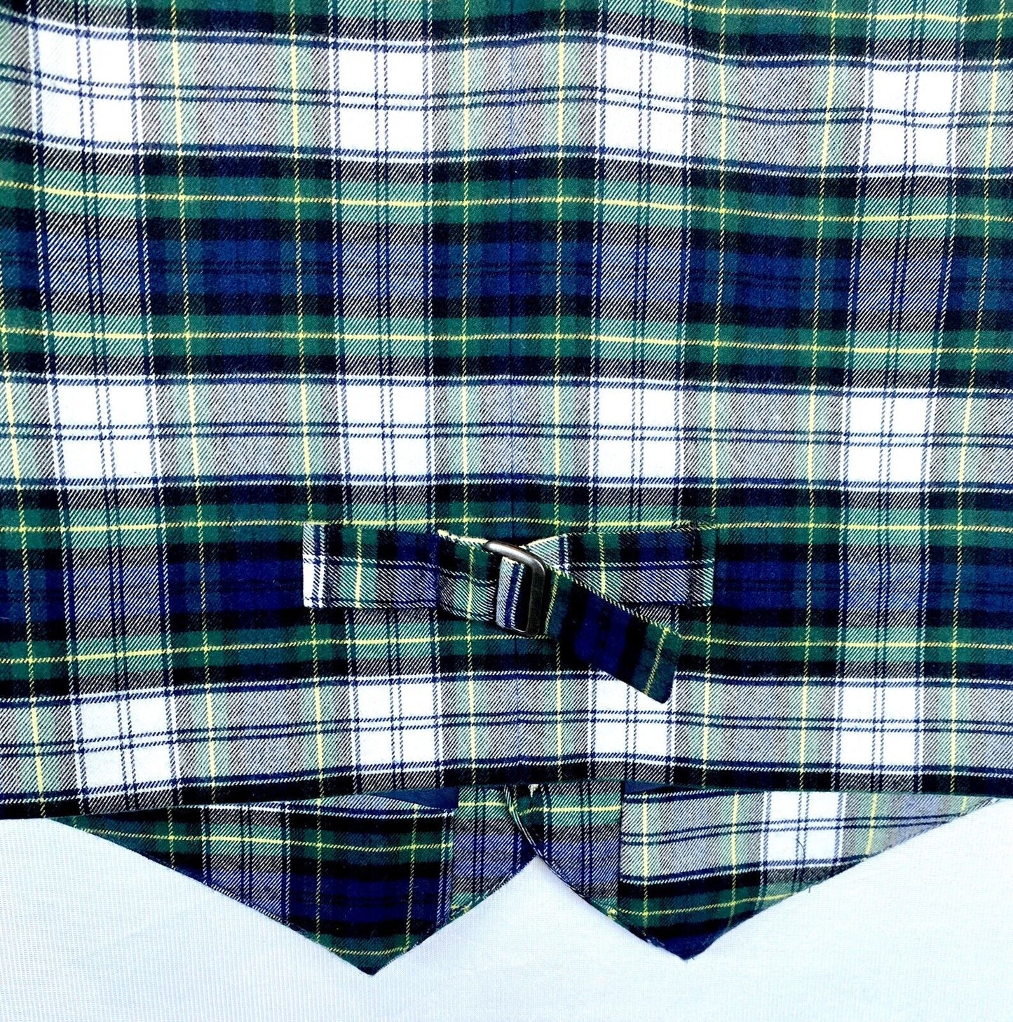 Janie And Jack Green Blue Plaid Waistcoat Age 8 Retail $59 Price $35
