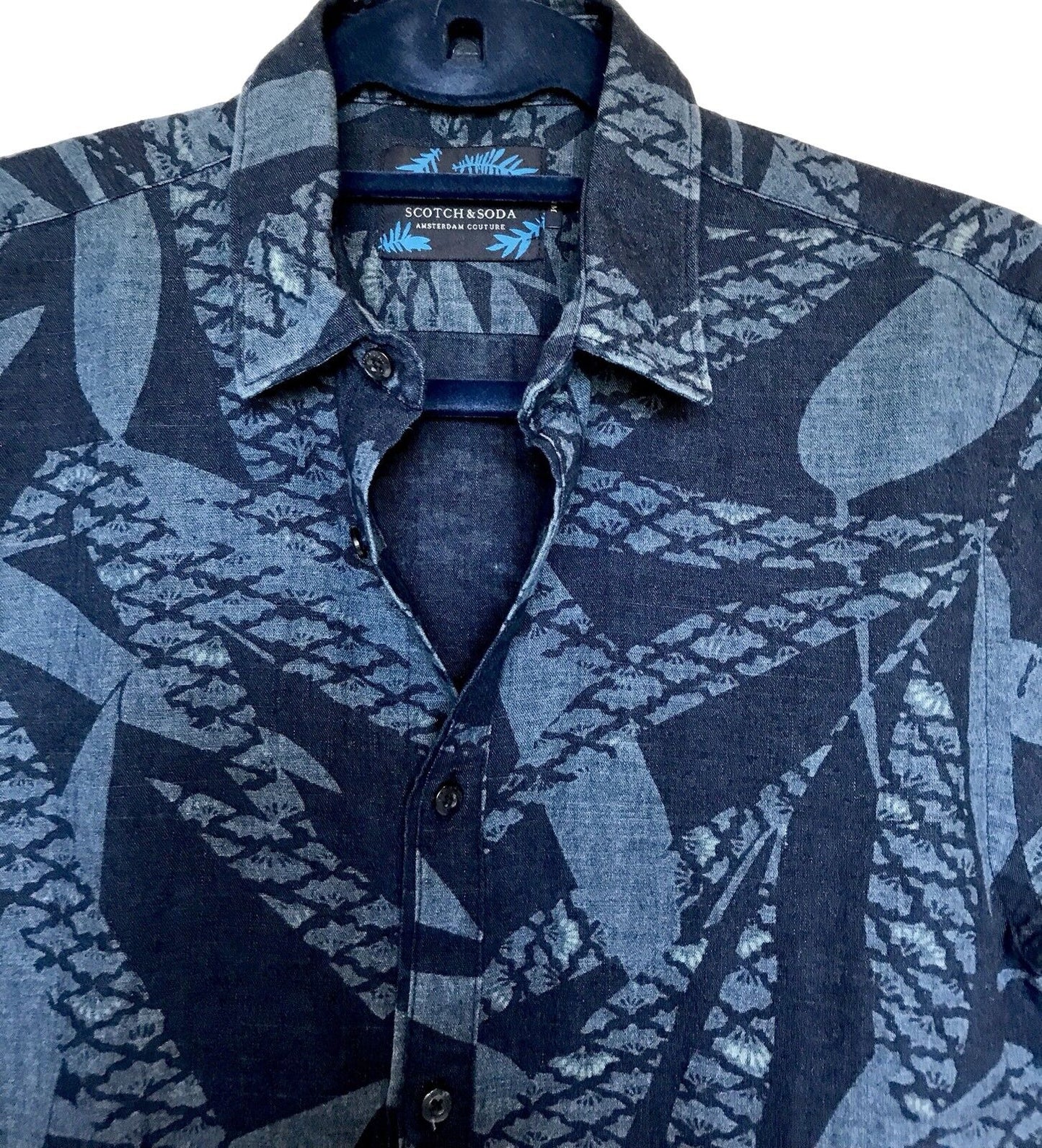 Scotch & Soda Blue Linen / Cotton Mix Shirt. NWT Small Retail $125 Price $69