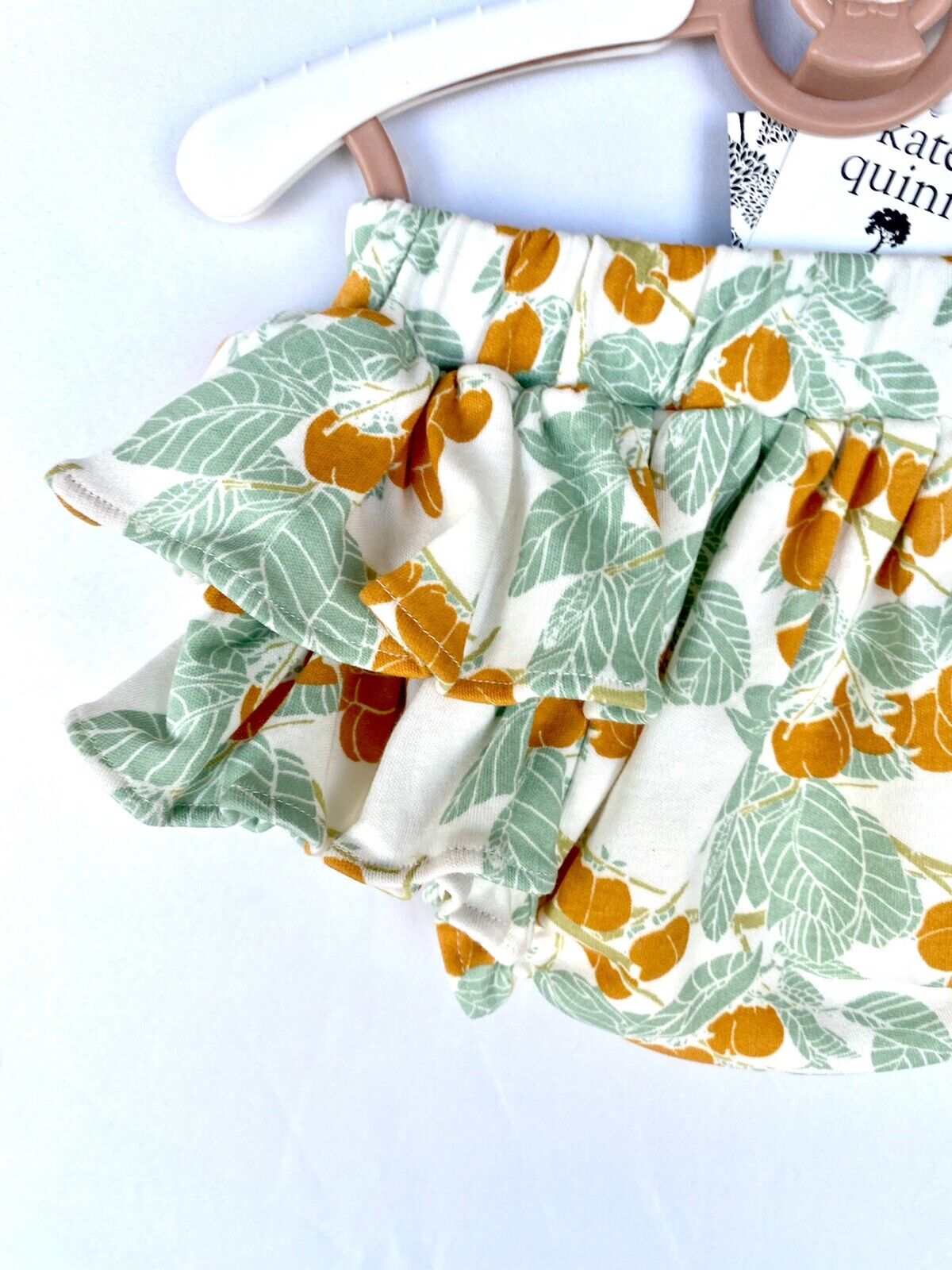 Kate Quinn 100% Organic Cotton Double Ruffle Bloomer Retail $28 Price $22 3-6 M