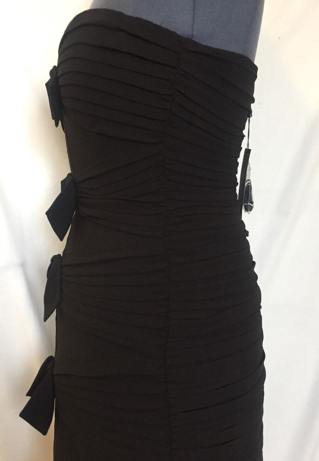 BCBG Max Azria Black Corset Stretch Formal Dress.12 NWT Retail $378 Price $ 89