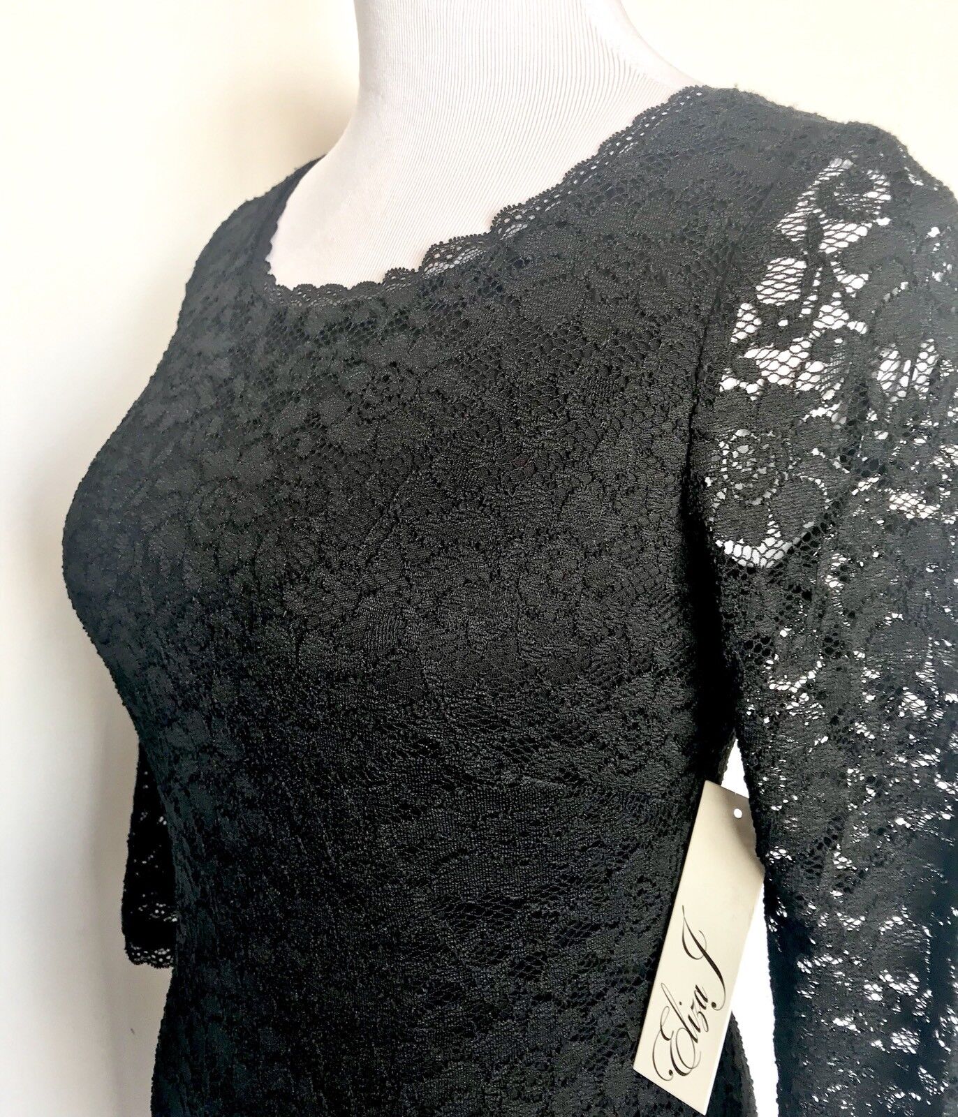 Eliza J  Black Lace Dress NWT Retails $128 Price $68 Size 4