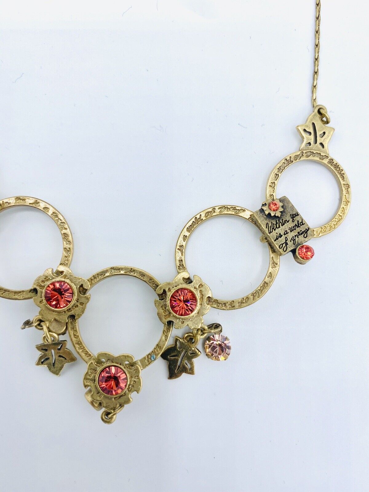 Pilgrim Genuine Swarovski Crystal 14 Ct Gold Plated Necklace Price $18