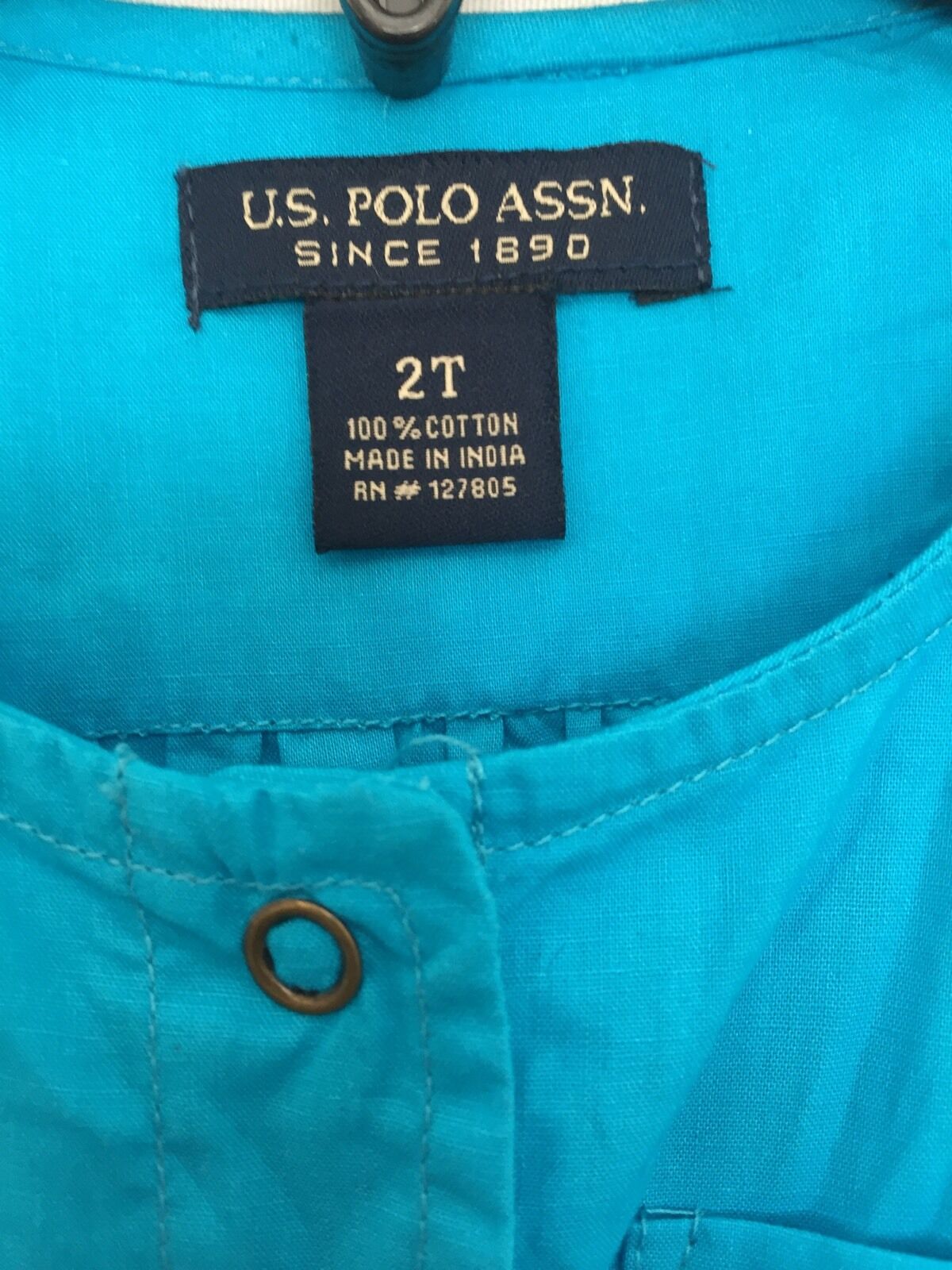 U.S. POLO ASSN. Blue short pantsuit. Rope Belt NWT Age 2 T Retails $38 $14