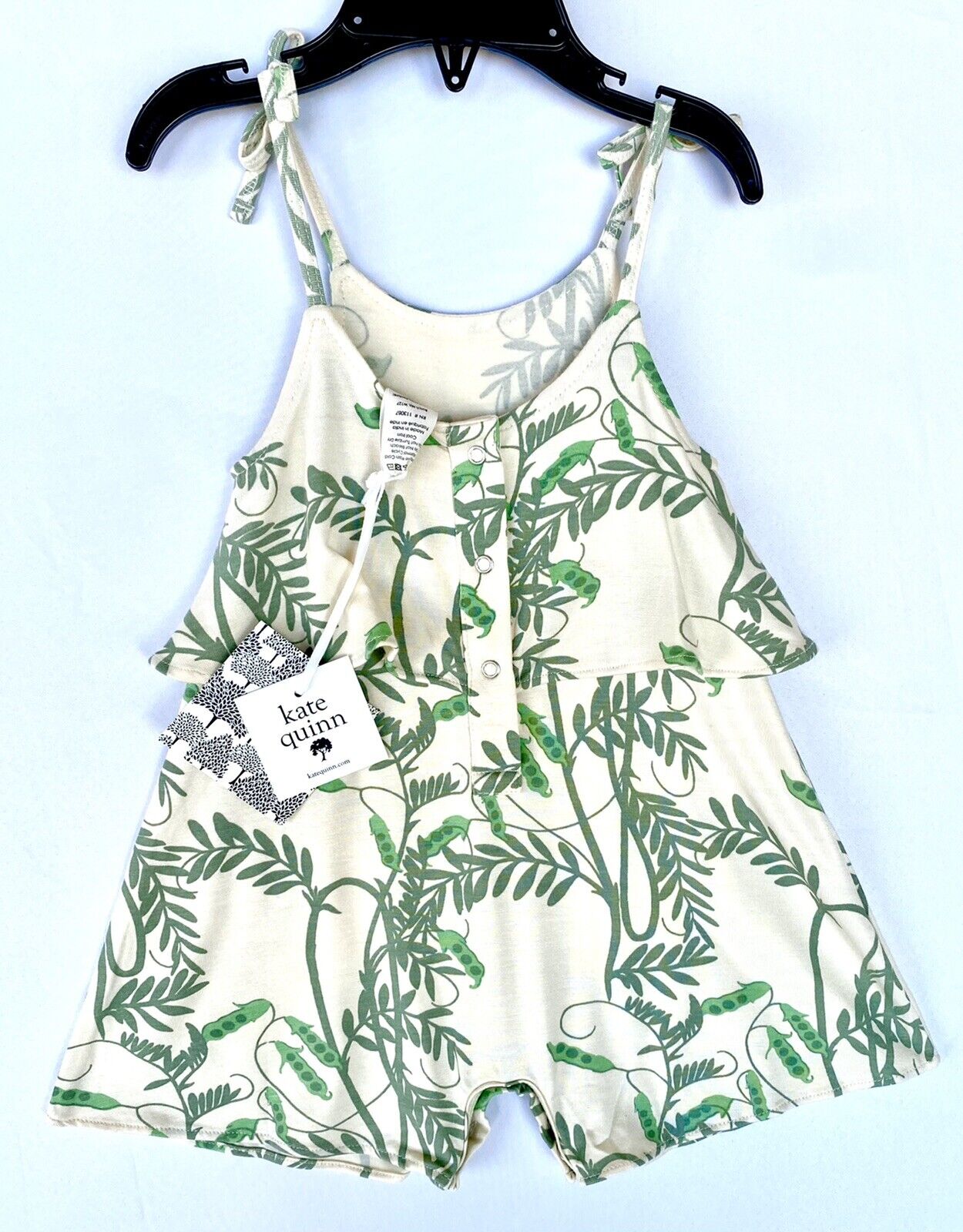 Kate Quinn Bamboo Shortie Ruffle Romper Retail $46 Price $32 0-3 M Peapod