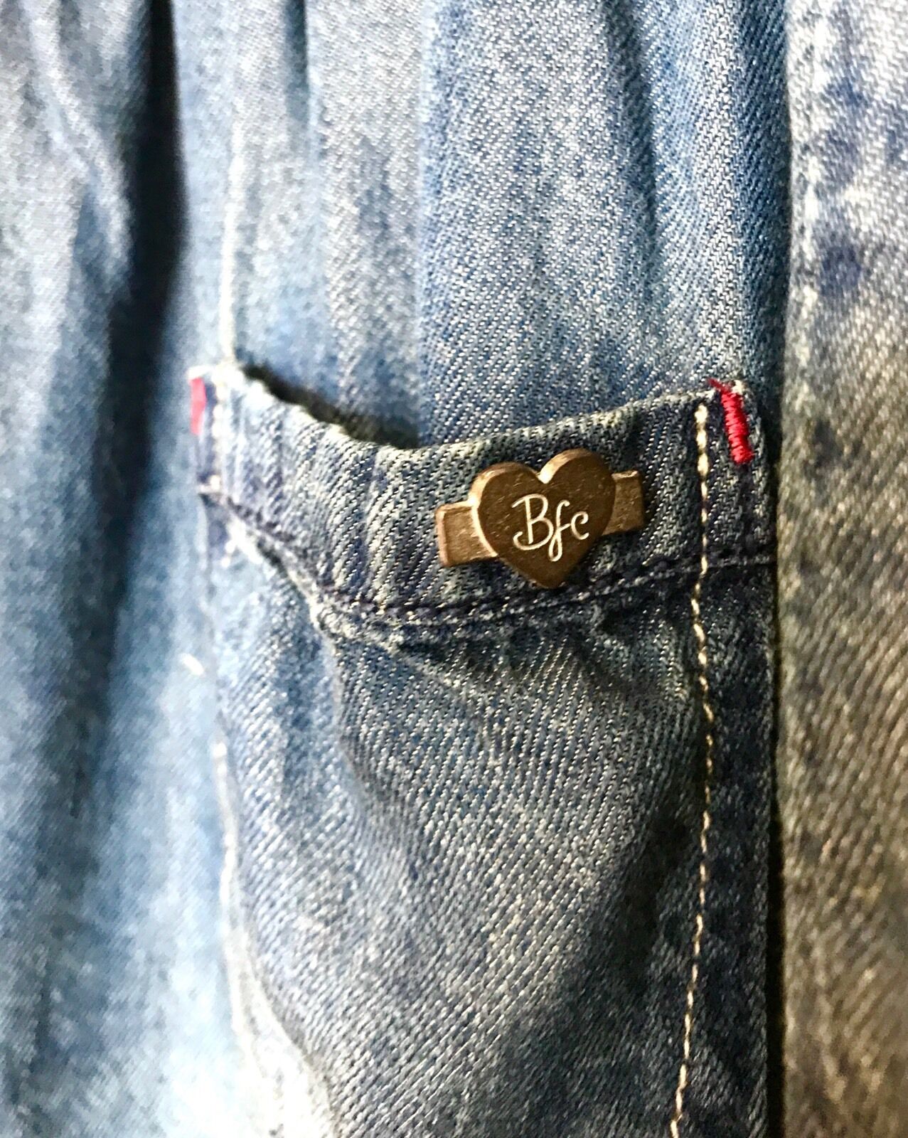 Babyface Soft Washed Denim Dress. Pockets & Stitched Detail NWT Age 4 Price $28