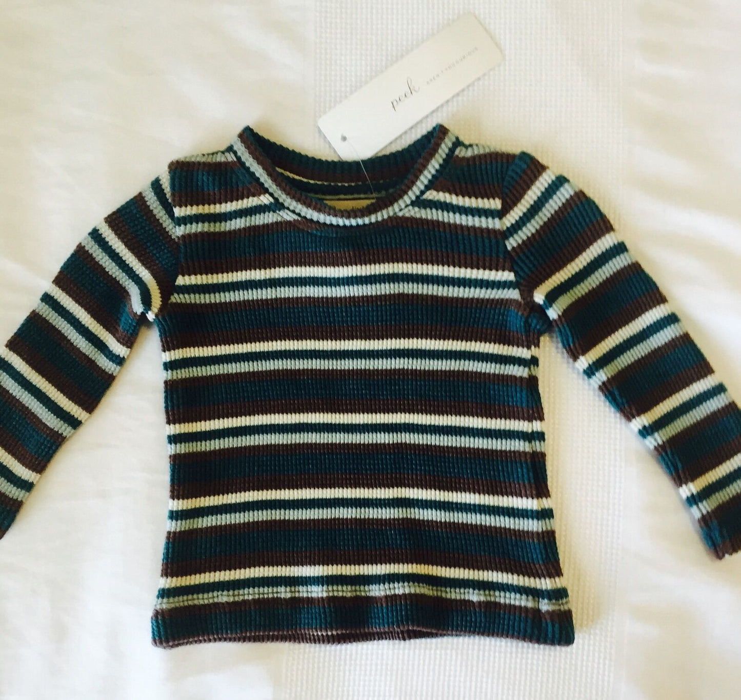 Peek Little Peanut Teal Stretch Long Sleeve Top NWT. 0-3 Months. Price $ 12.95
