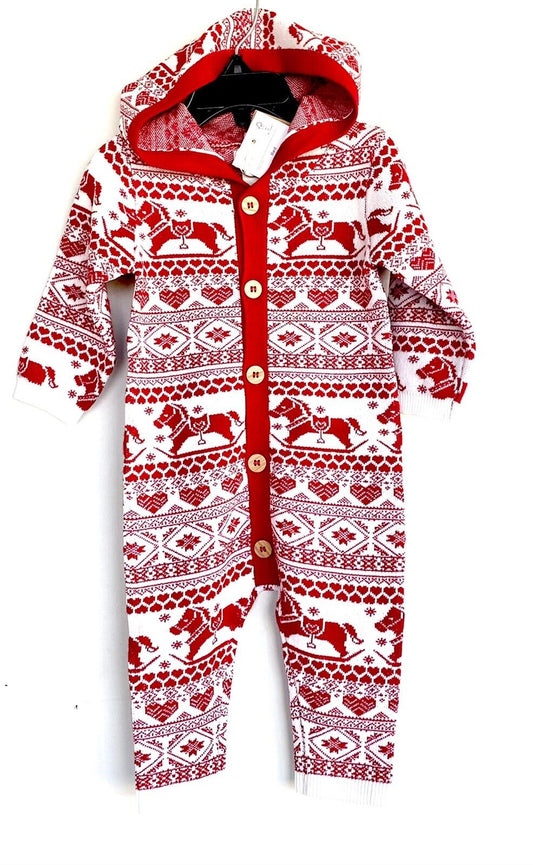 Monsoon London Rocking Horse Hooded Suit 0-3 M Price $38 NWT