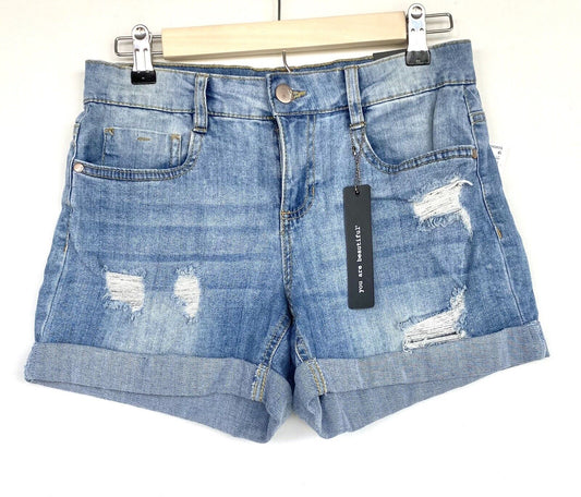 Dollhouse cut off rolled cuff shorts $39 Size 25 Distressed NWT