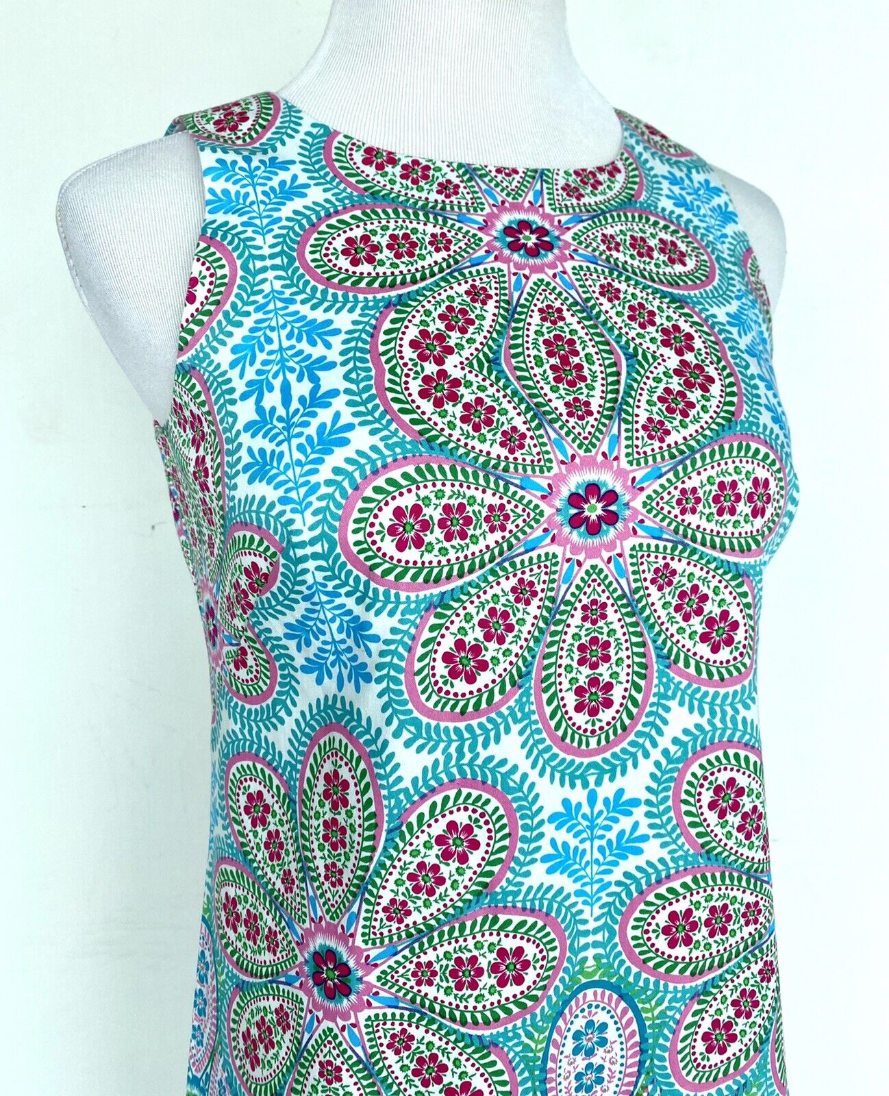 London Times Neon Print Sleeveless Shift Dress Retail  Price $49 NWT 6