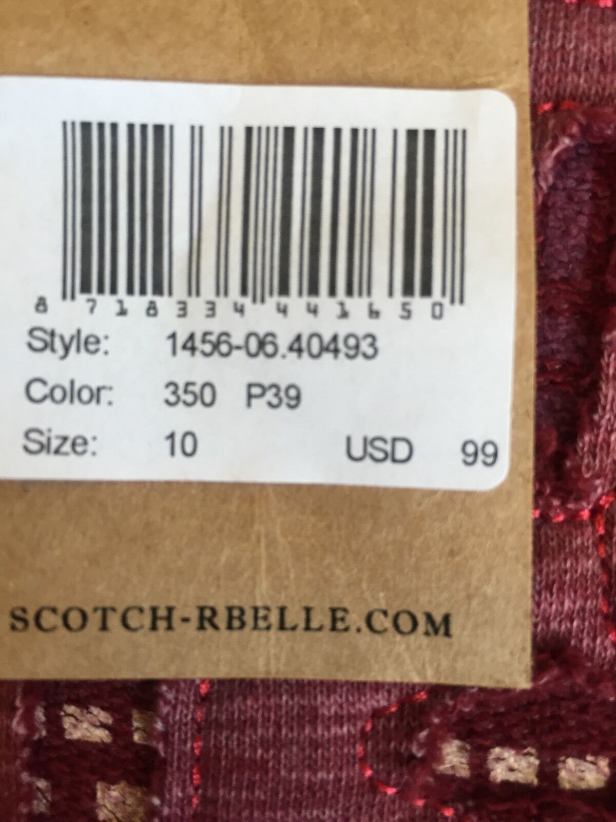 Scotch R'Belle Light Burgundy SweatShirt.NWT Age 10 Retail $99 Price $39